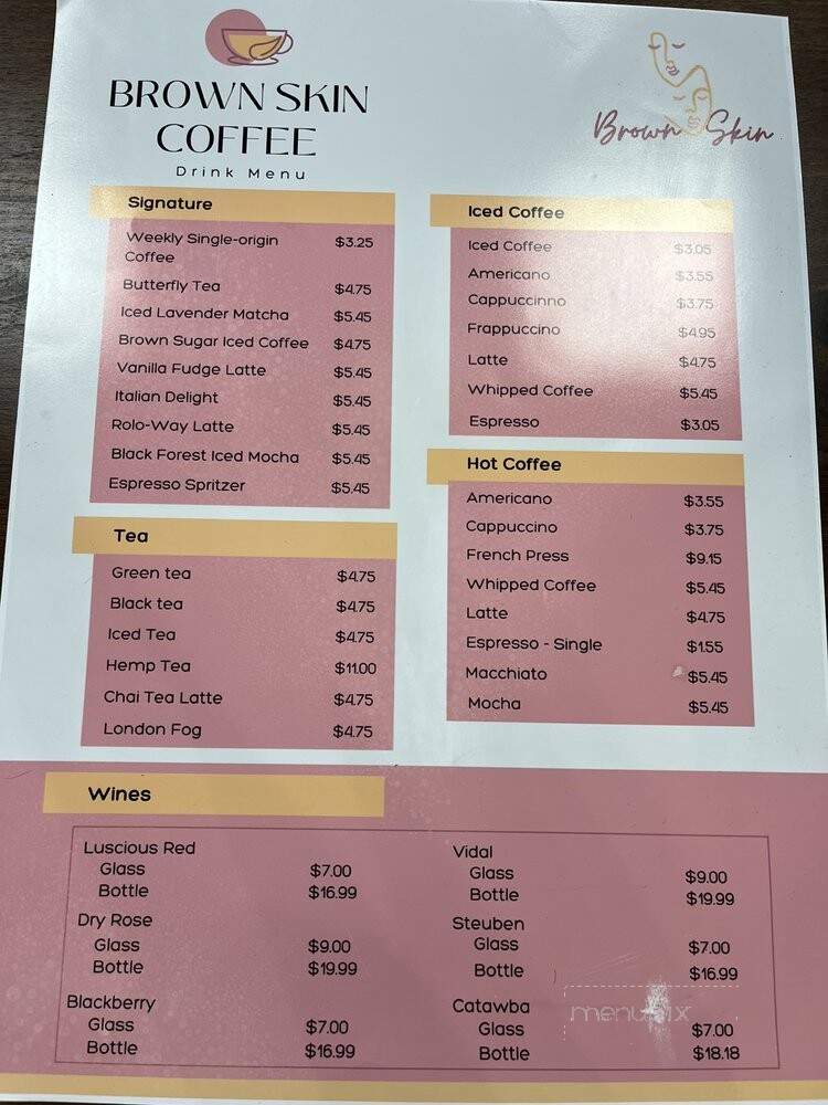 Brown Skin Coffee - Brownsburg, IN menu_pic