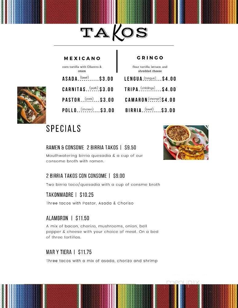 PoKitos - Blue Ridge, GA menu_pic