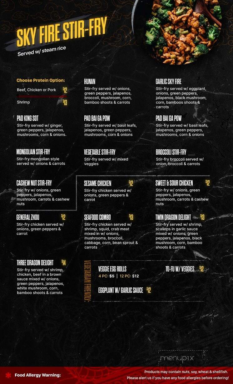 2 Dragons Cuisine - Holland, MI menu_pic