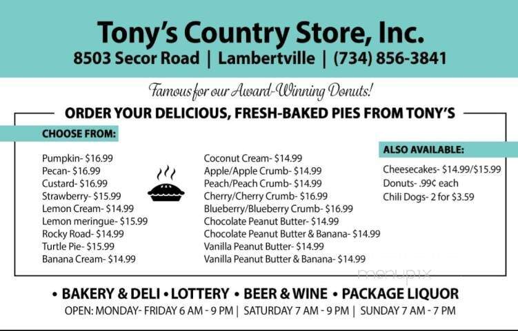 Tonys Country Store - Lambertville, MI
