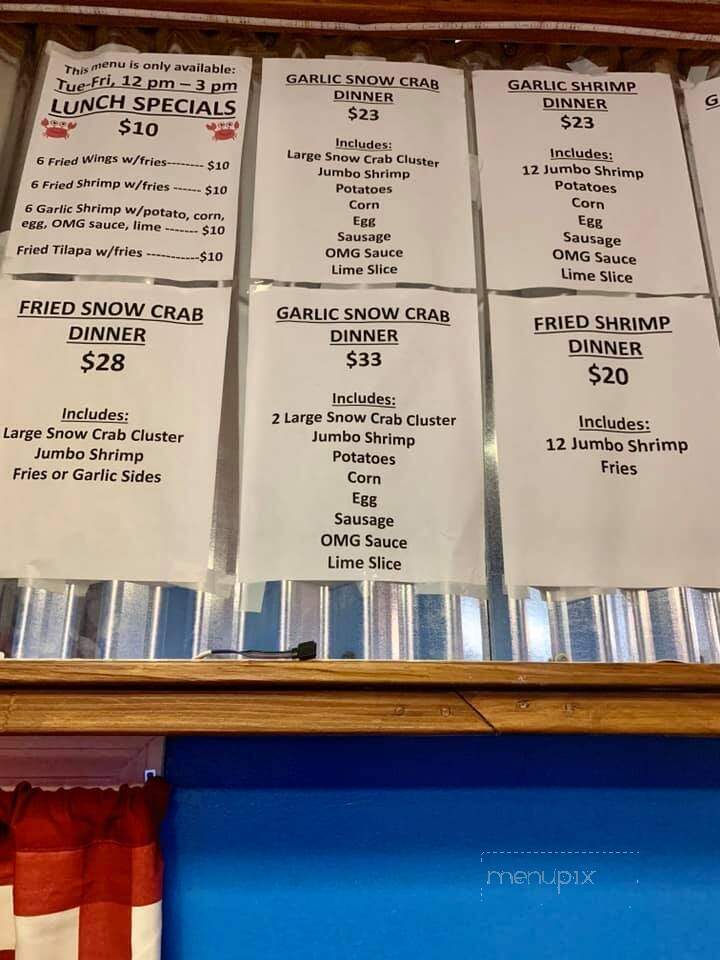 OMG Seafood - Thomasville, GA menu_pic