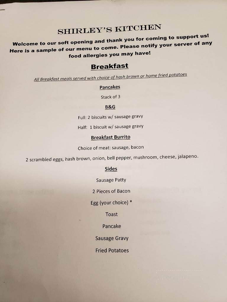 Shirley's Kitchen - Forsyth, MO menu_pic