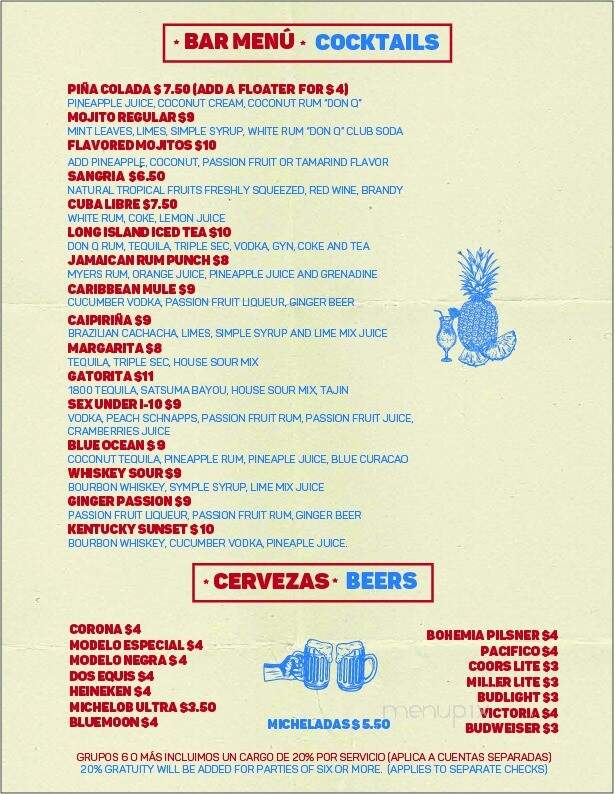 Area 337 A Latino Kitchen - Lake Charles, LA menu_pic