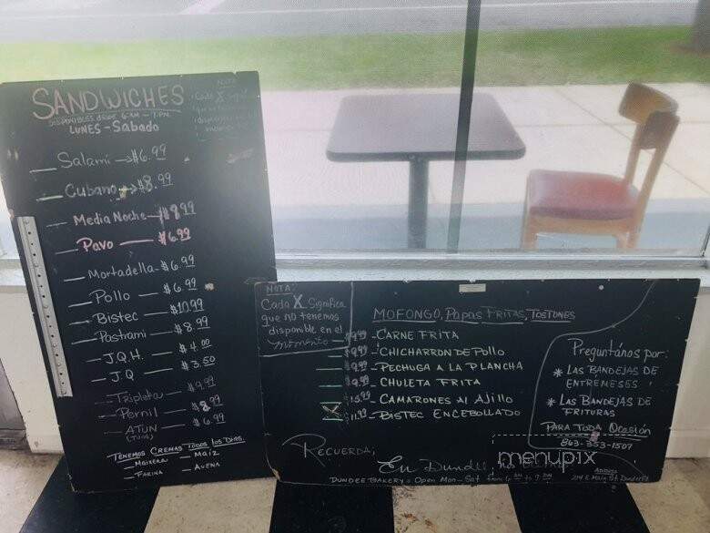 Dundee Bakery - Dundee, FL menu_pic