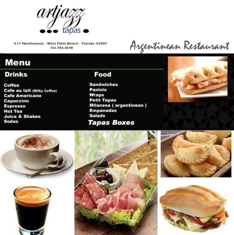 Artjazz - West Palm Beach, FL menu_pic