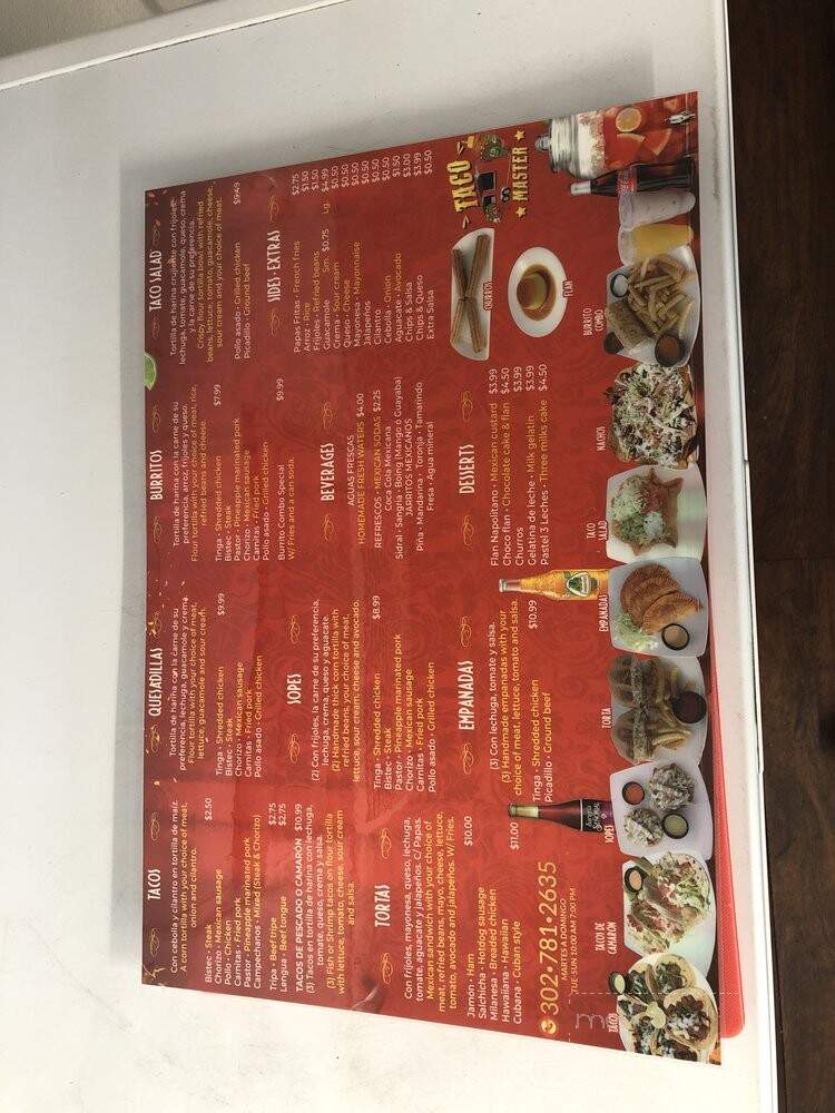 Taco Master - Elkton, MD menu_pic