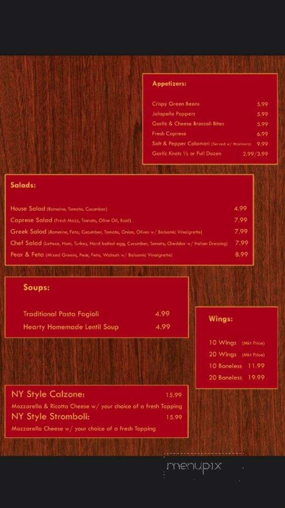 Mario's Pizzeria and Eatery - Brooksville, FL menu_pic