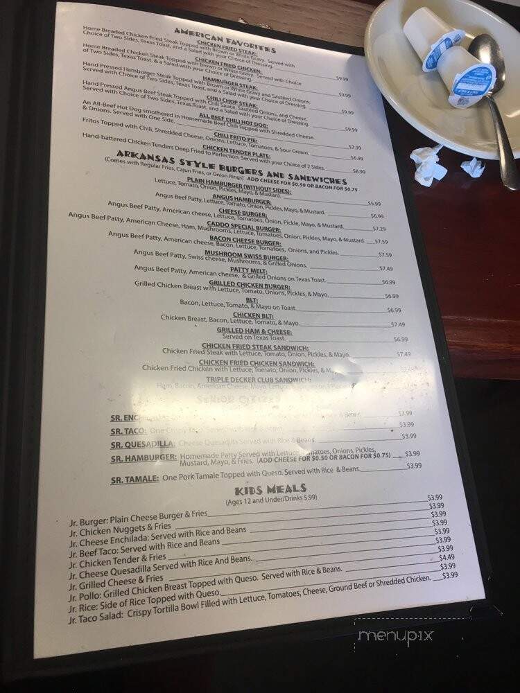 Caddo Cafe - Glenwood, AR menu_pic