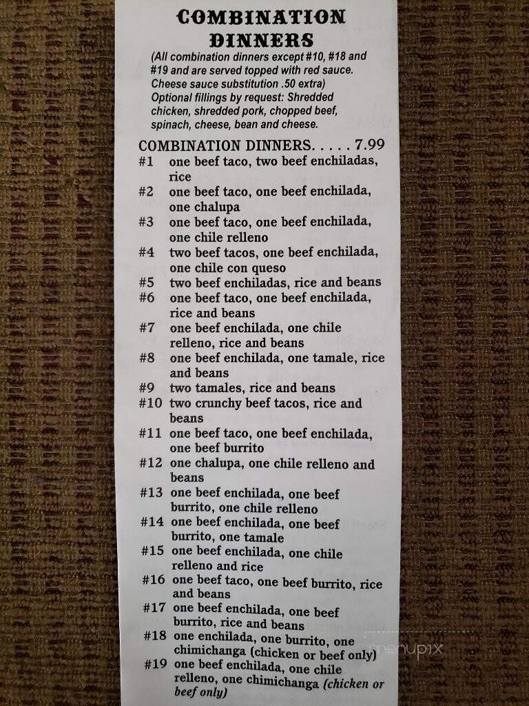 Mi Torito Mexican Restaurant - Carl Junction, MO menu_pic