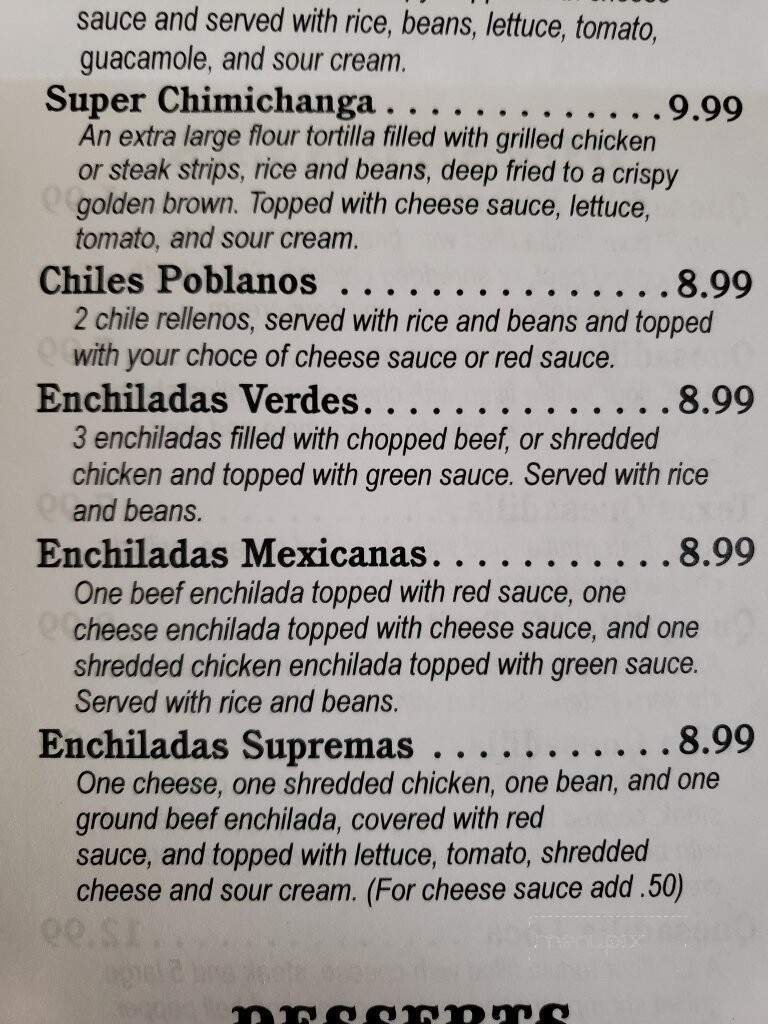 Mi Torito Mexican Restaurant - Carl Junction, MO menu_pic