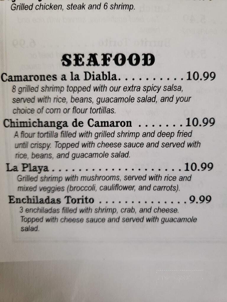 Mi Torito Mexican Restaurant - Carl Junction, MO menu_pic