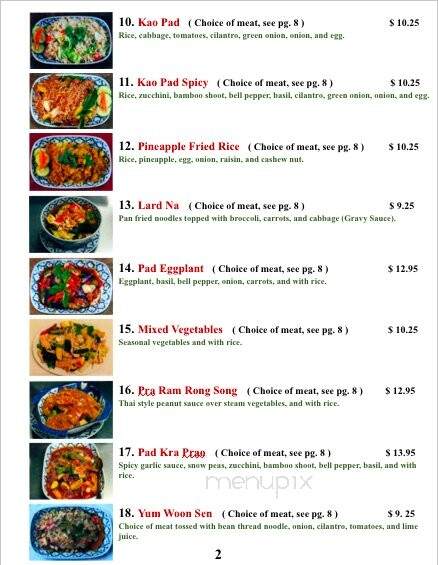 Thao Kitchen Thai Cuisine - Marysville, CA menu_pic