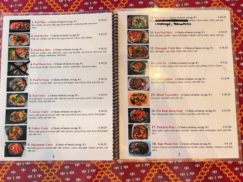 Thao Kitchen Thai Cuisine - Marysville, CA menu_pic