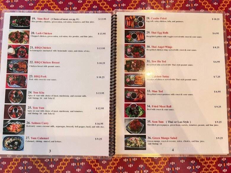Thao Kitchen Thai Cuisine - Marysville, CA menu_pic