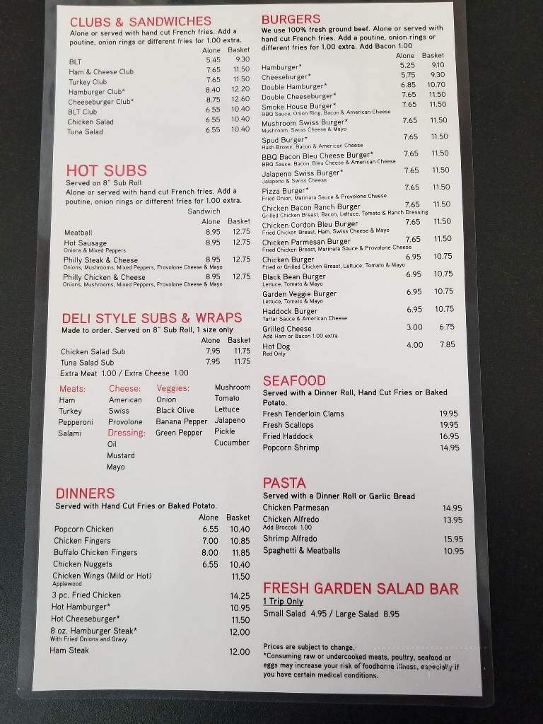 Bechard's Grille - Caribou, ME menu_pic