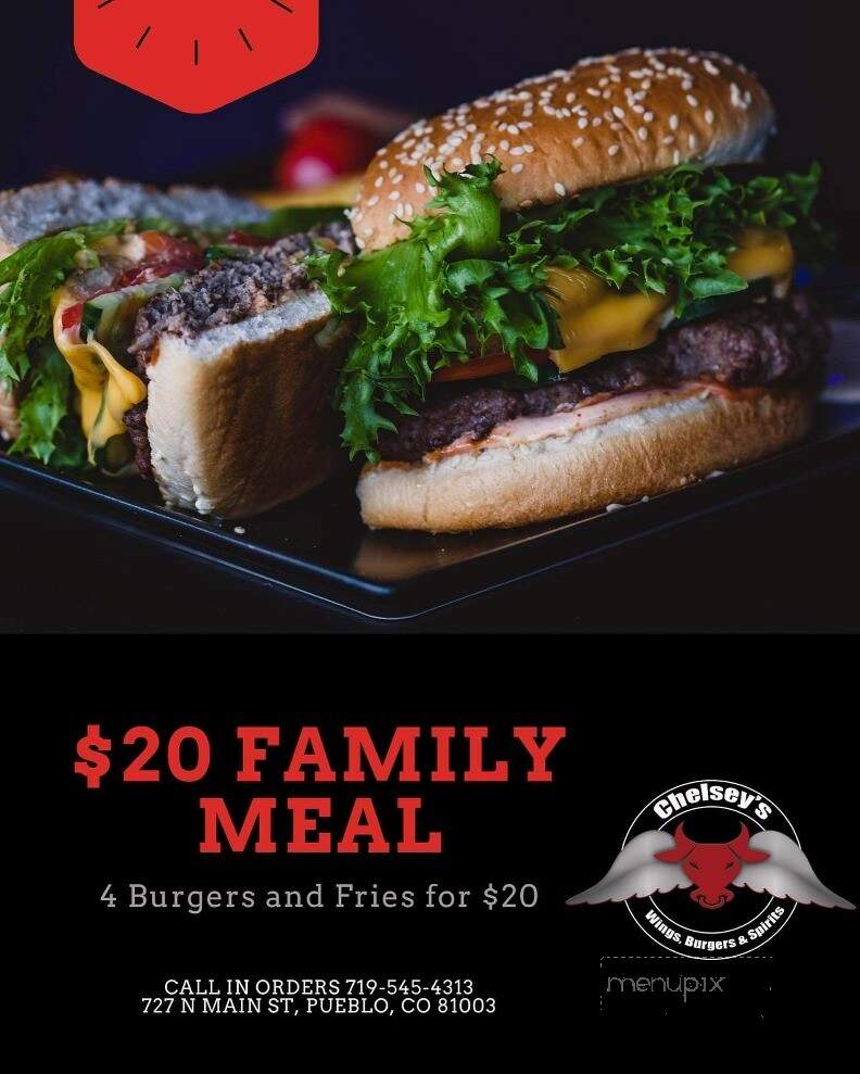 Chelseys Wings Burgers & Spirits - Pueblo, CO menu_pic