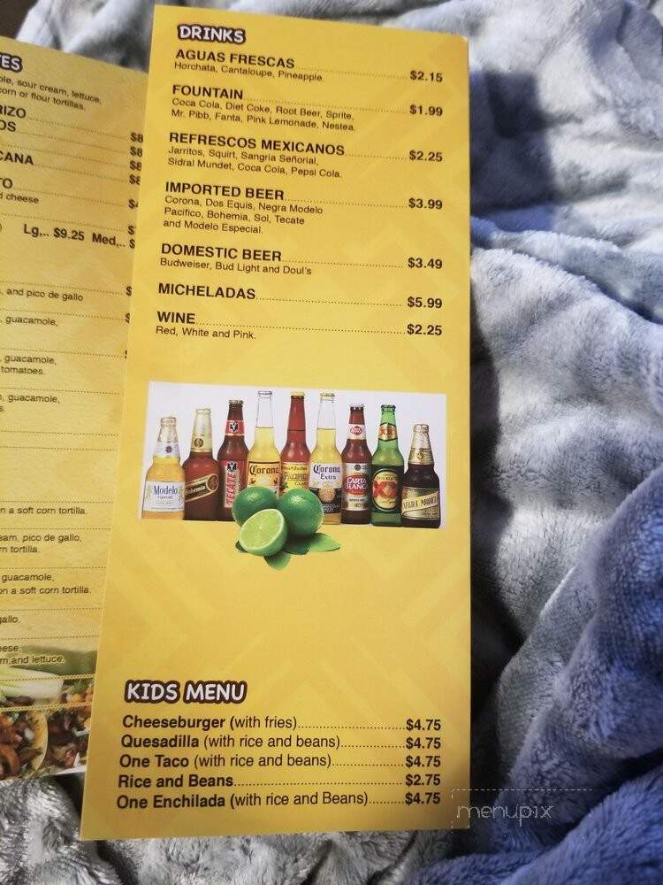 Los Charros Taqueria - Gridley, CA menu_pic