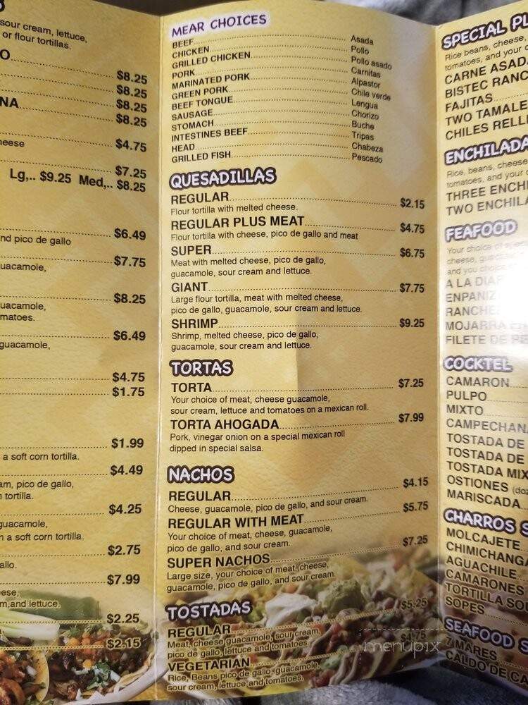 Los Charros Taqueria - Gridley, CA menu_pic