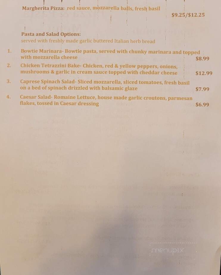 Honeycomb Cafe - Bramwell, WV menu_pic