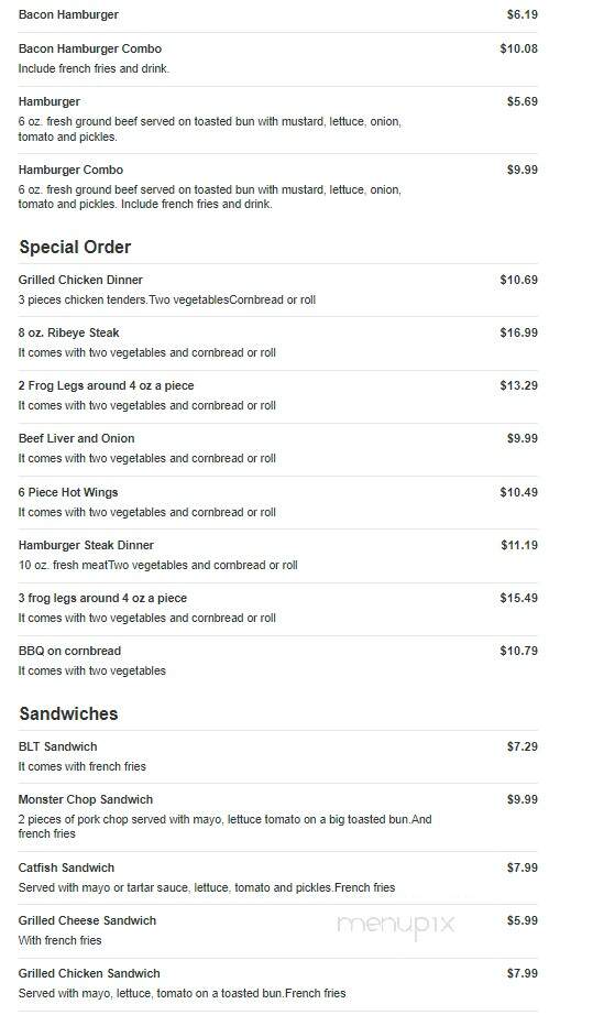 Old Glory Restaurant - Columbia, TN menu_pic