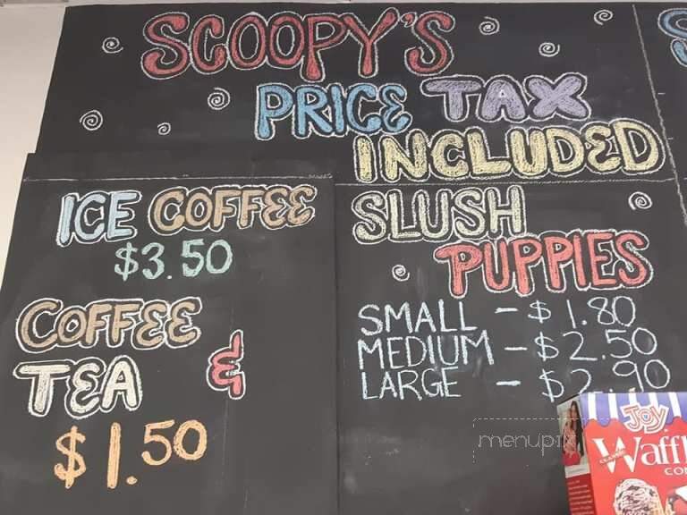 Scoopy Doos Ice Cream - Keswick, ON menu_pic