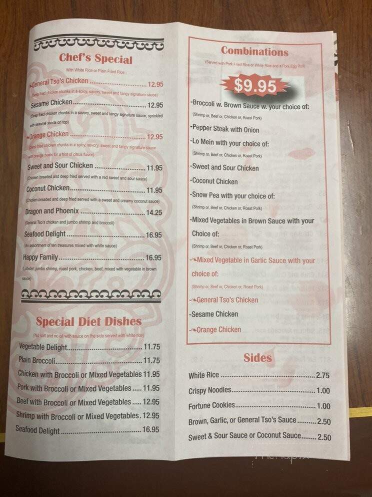 China Bowl and Sushi - Mount Carmel, PA menu_pic