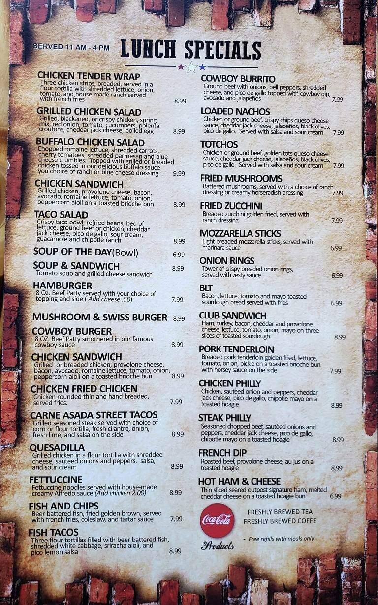 Humphreys Bar & Grill - Smithville, MO menu_pic