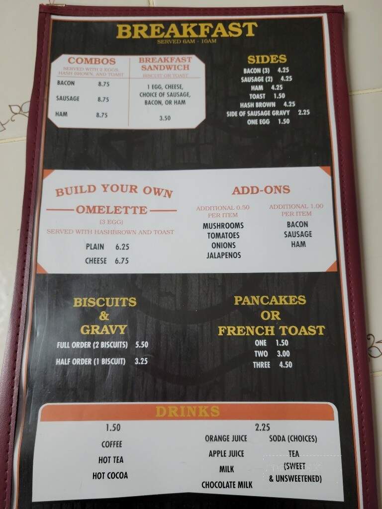 Captain Dan's Steakhouse Barbeque Bar & Grill - Brookfield, MO menu_pic