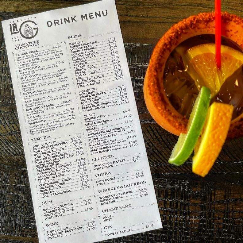 Taqueria La G - Danville, VA menu_pic