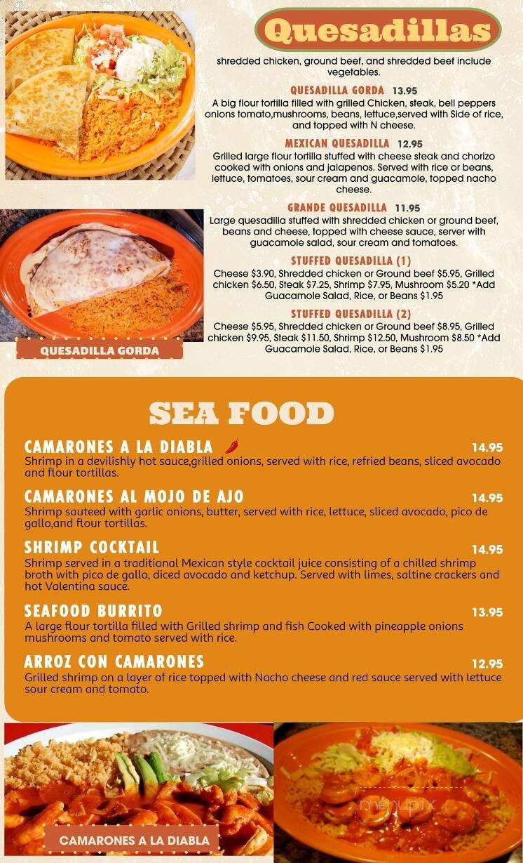 Tequila & Sazon - Kingsland, GA menu_pic