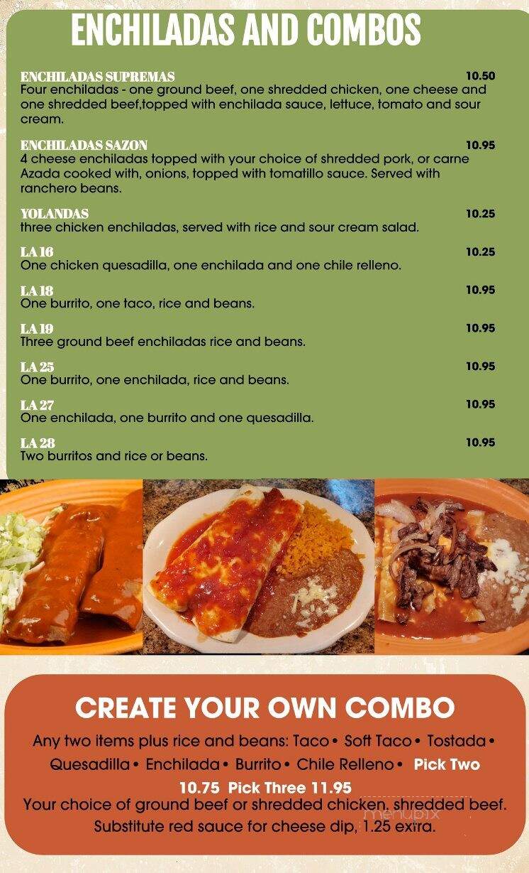 Tequila & Sazon - Kingsland, GA menu_pic