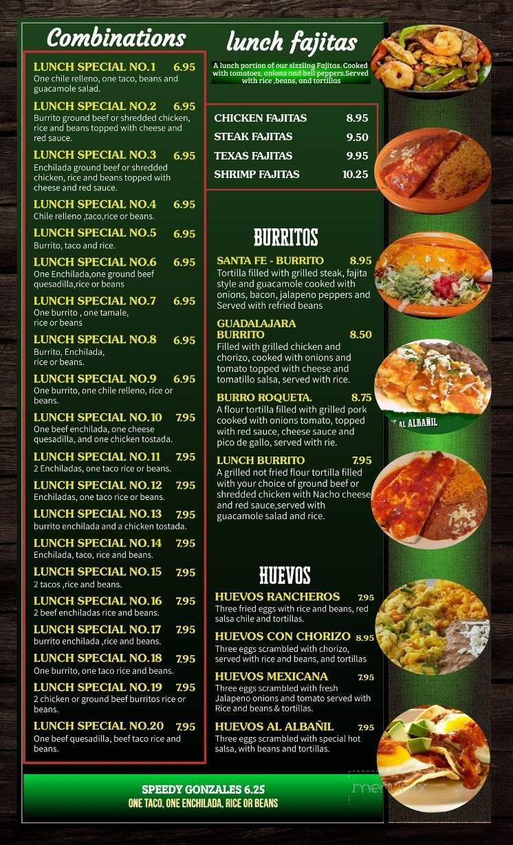 Tequila & Sazon - Kingsland, GA menu_pic