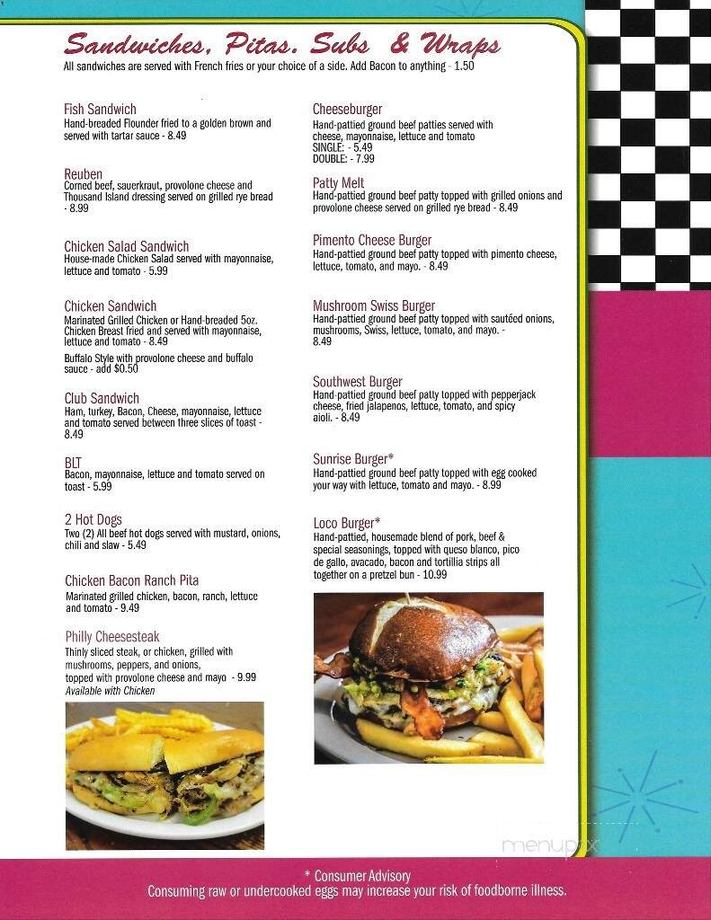 Punchy's Diner - Concord, NC menu_pic