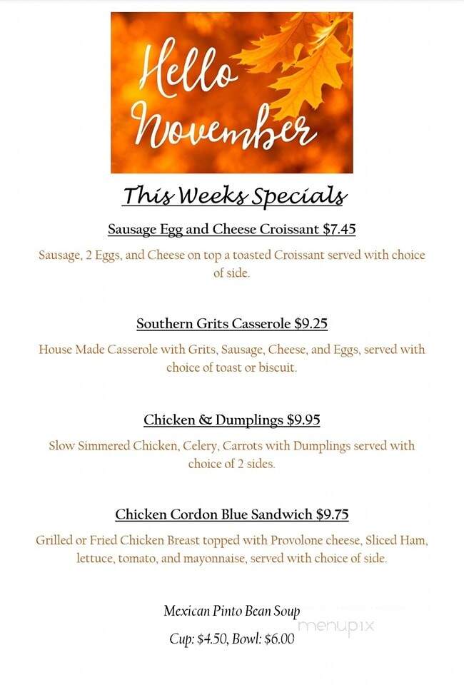 Punchy's Diner - Concord, NC menu_pic