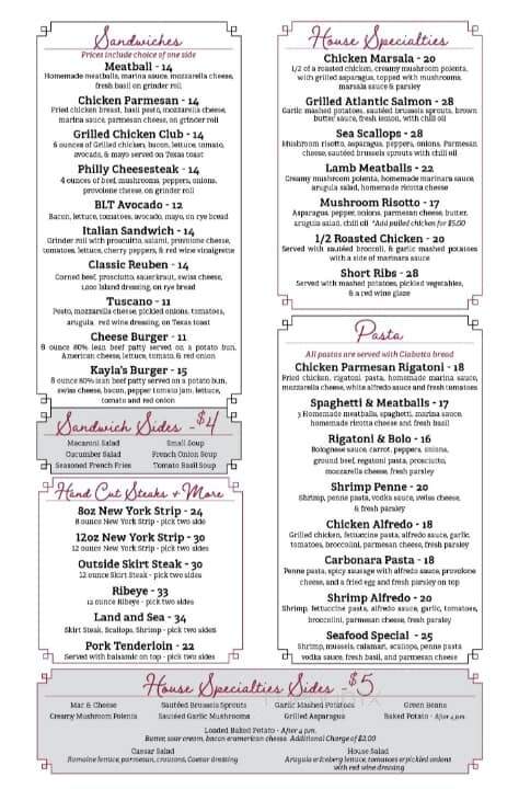 Osteria Kayla - Fremont, NE menu_pic