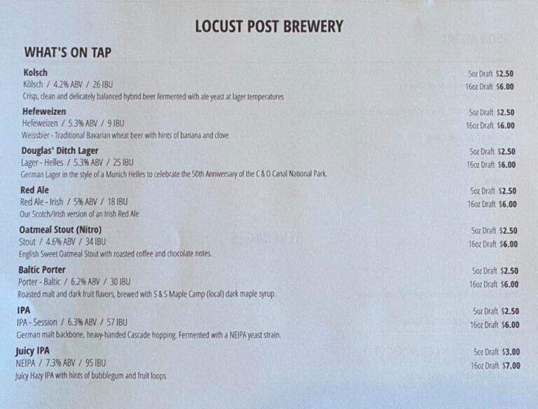 Locust Post Brewery - Little Orleans, MD