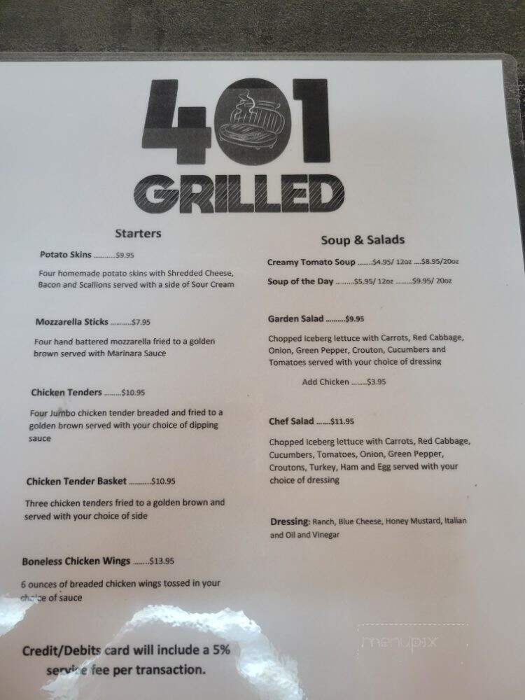 401 Grilled - Hot Springs Village, AR menu_pic