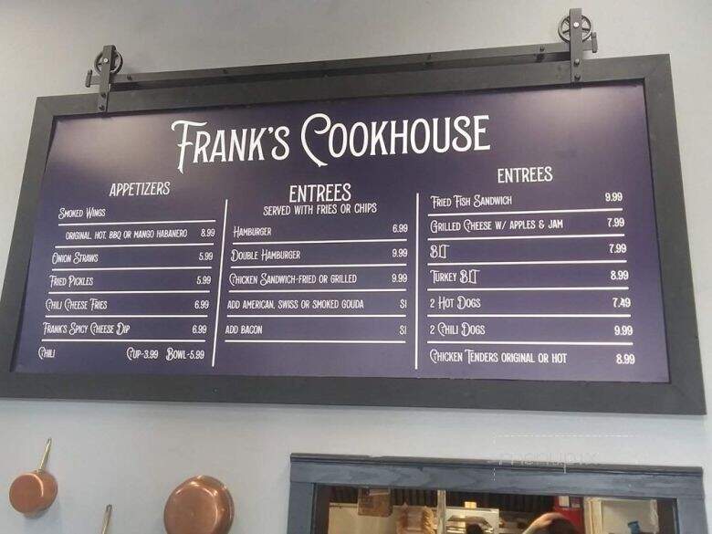 Frank's Cookhouse - Crestwood, KY menu_pic