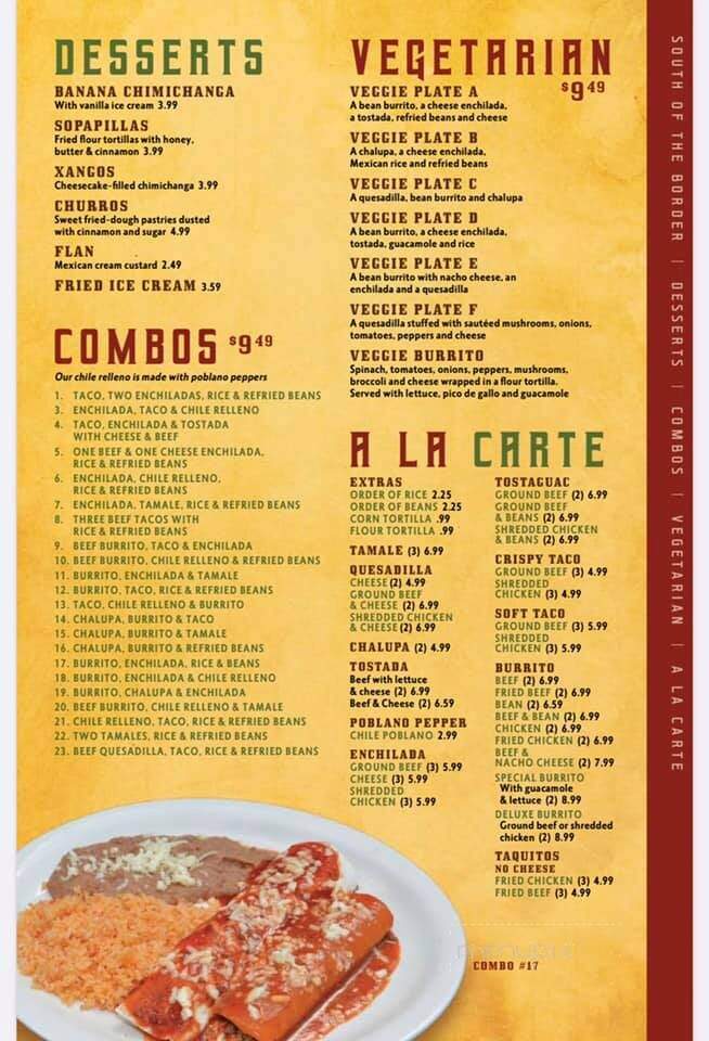 El Bronco - Richmond, IN menu_pic