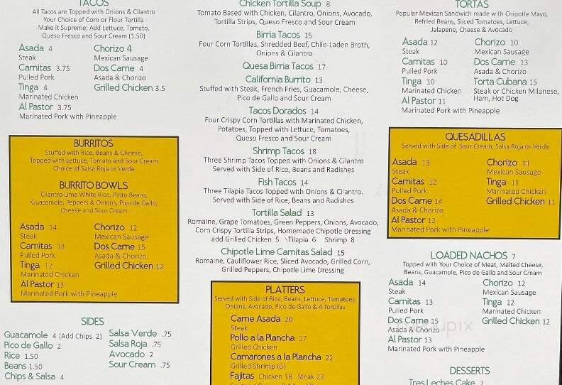 La Bota Mexican Taqueria - Lafayette Hill, PA menu_pic