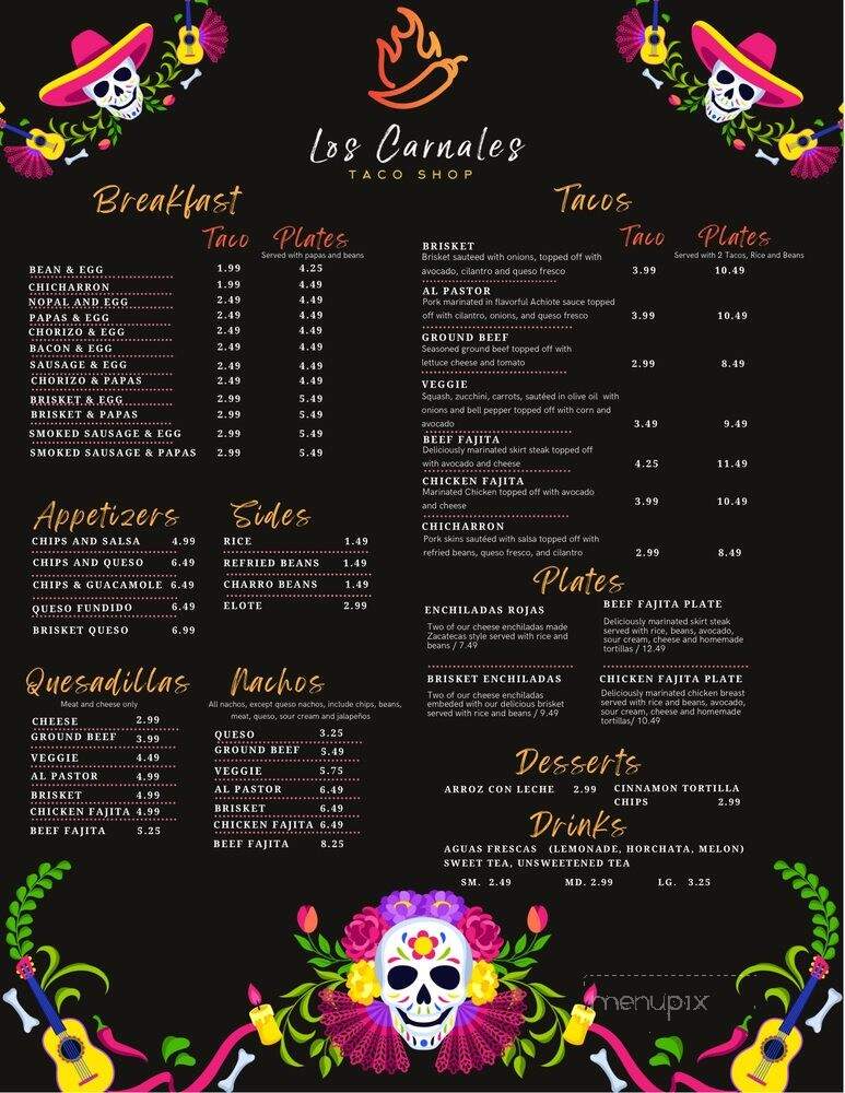 Los Carnales Taco Shop - Abilene, TX menu_pic