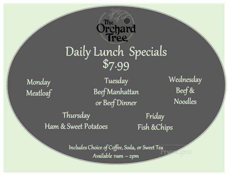 Orchard Tree - Van Wert, OH menu_pic