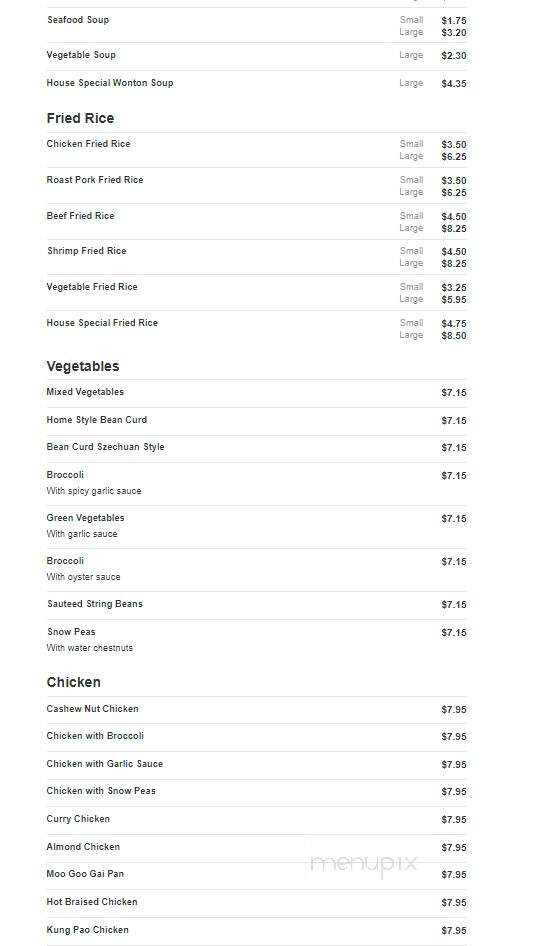 New China Buffet - Moultrie, GA menu_pic