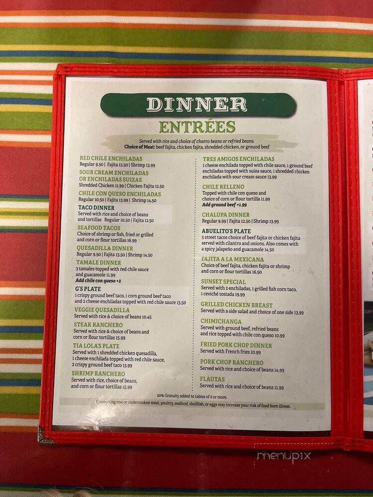 G's Molcajete - Crystal Beach, TX menu_pic