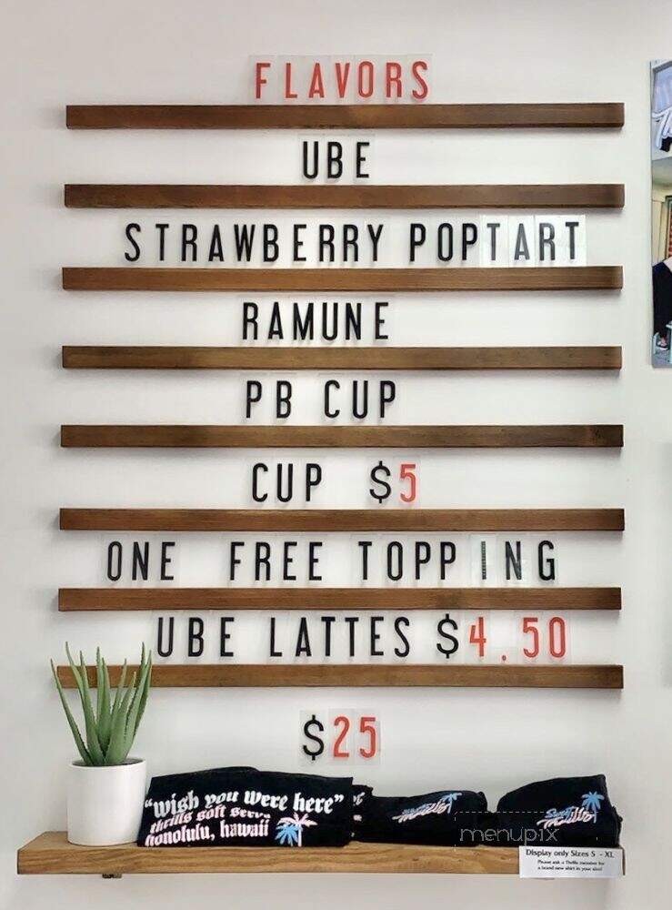 Thrills Soft Serve - Honolulu, HI menu_pic