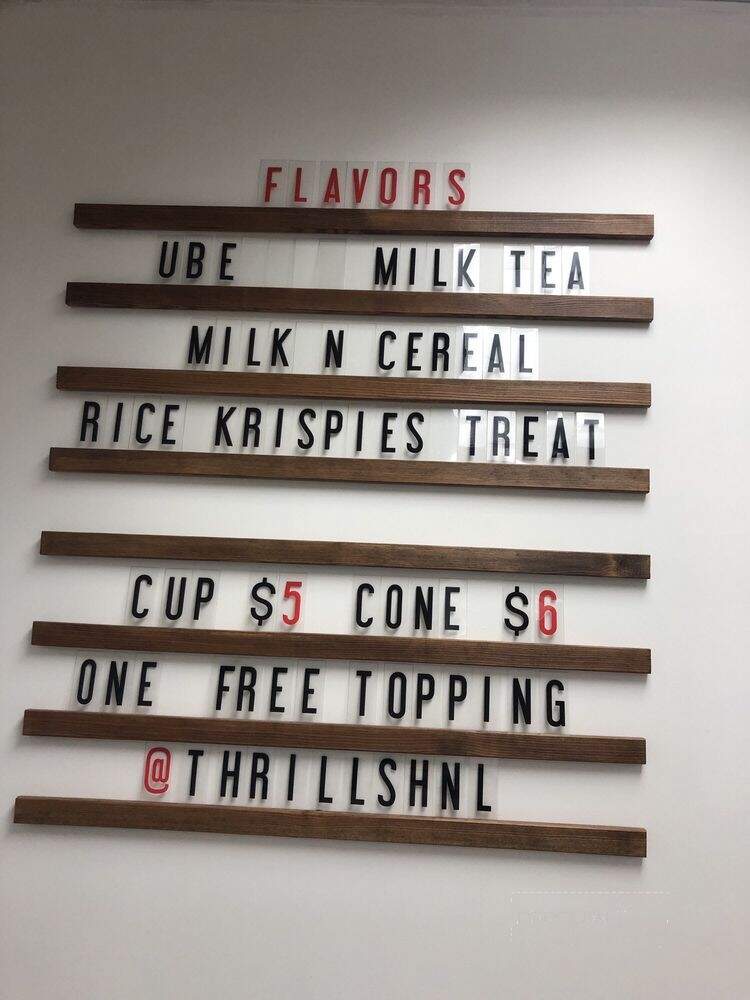 Thrills Soft Serve - Honolulu, HI menu_pic
