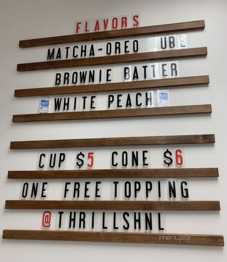 Thrills Soft Serve - Honolulu, HI menu_pic