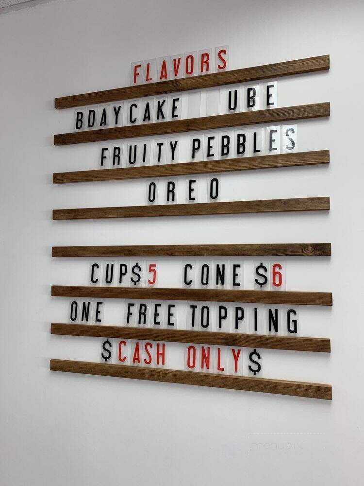 Thrills Soft Serve - Honolulu, HI menu_pic
