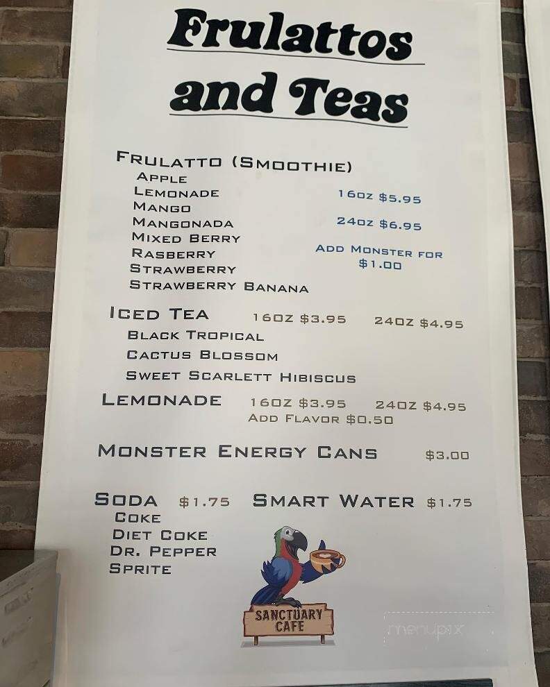 Sanctuary Cafe - Peoria, AZ menu_pic