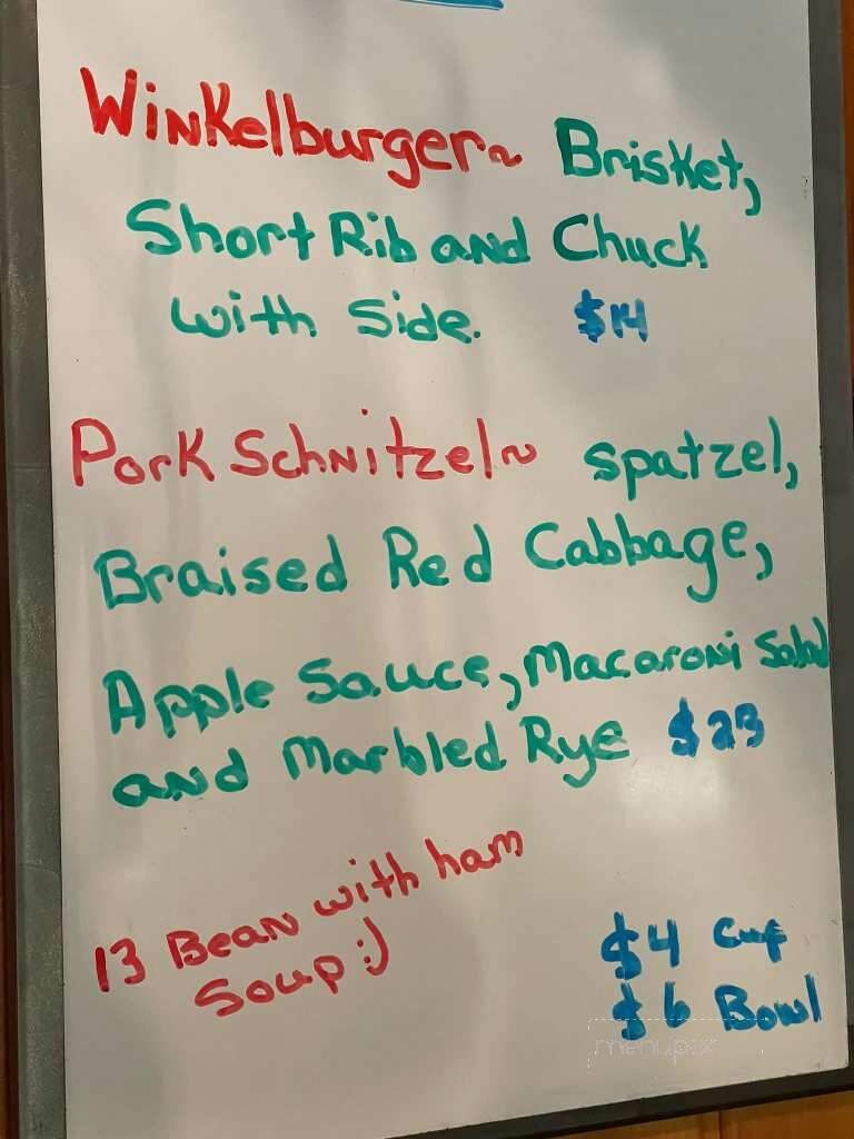 Hornwinkel's Bear Stube - Woodruff, WI menu_pic